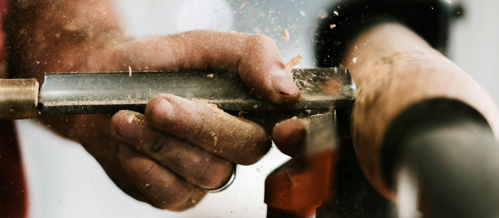 Copper pipe being cut on a job