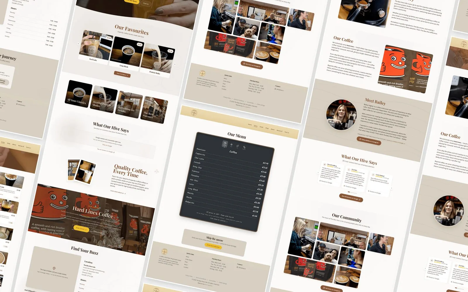 The Bee Hive Cafe website
