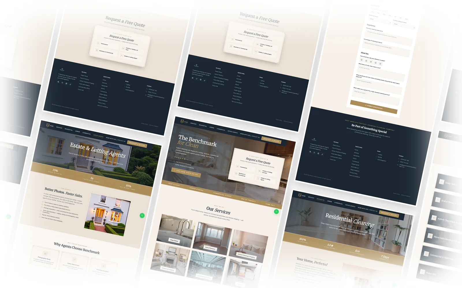 Every page of the Benchmark Home & Business site