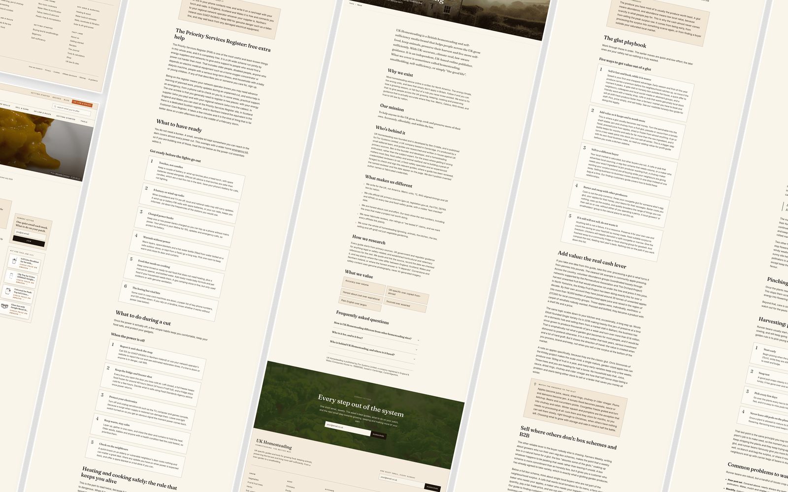 Every page of the UK Homesteading site