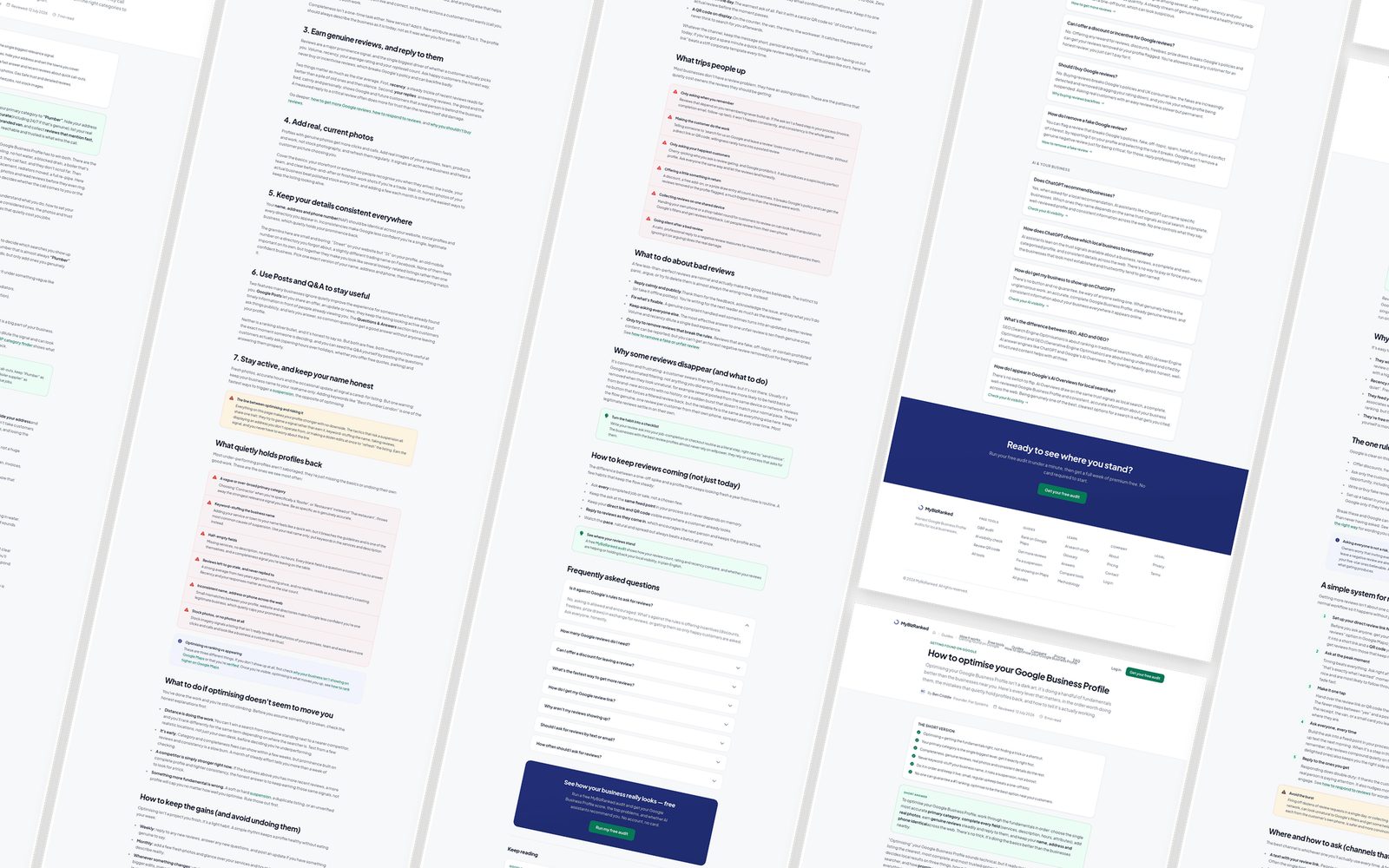 Every page of the MyBizRanked site
