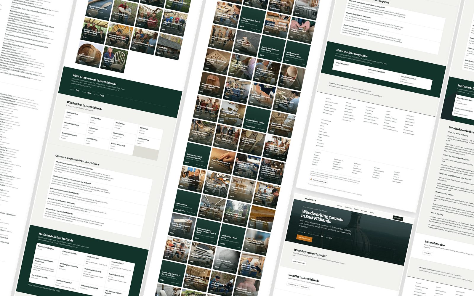 Every page of the Woodwork UK site