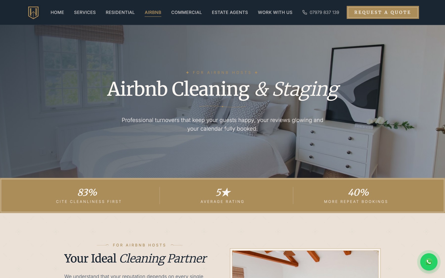 The page for Airbnb and holiday let hosts