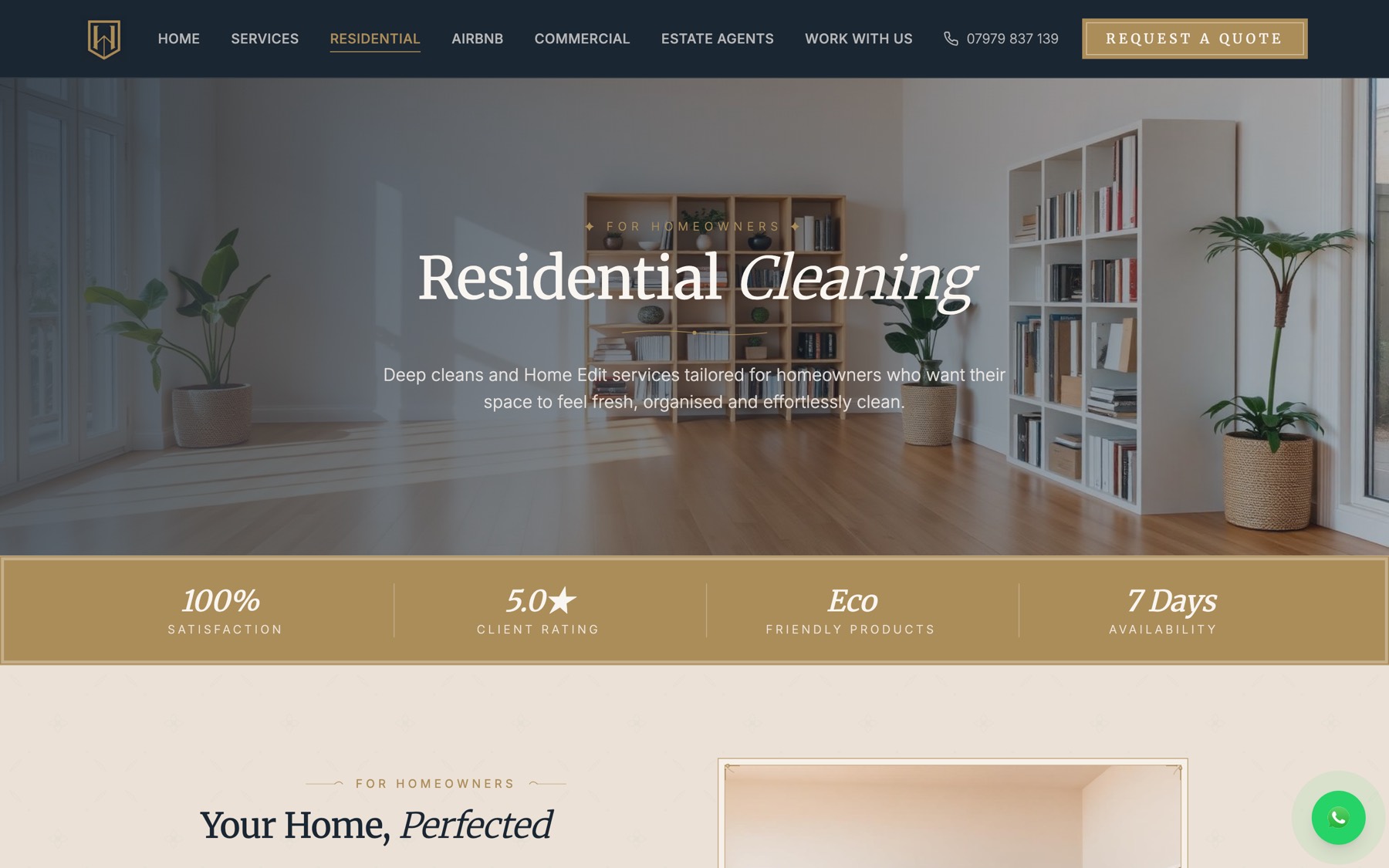 The page for homeowners