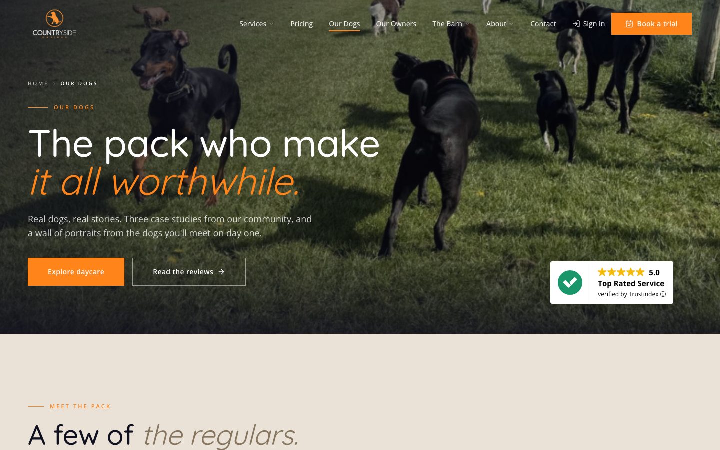 The Our Dogs page, the regulars