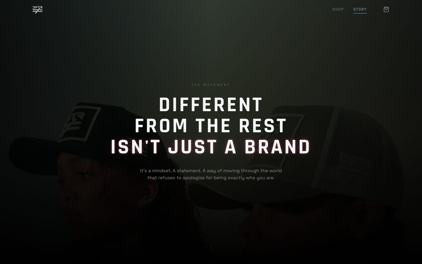 The story page, the movement behind the brand