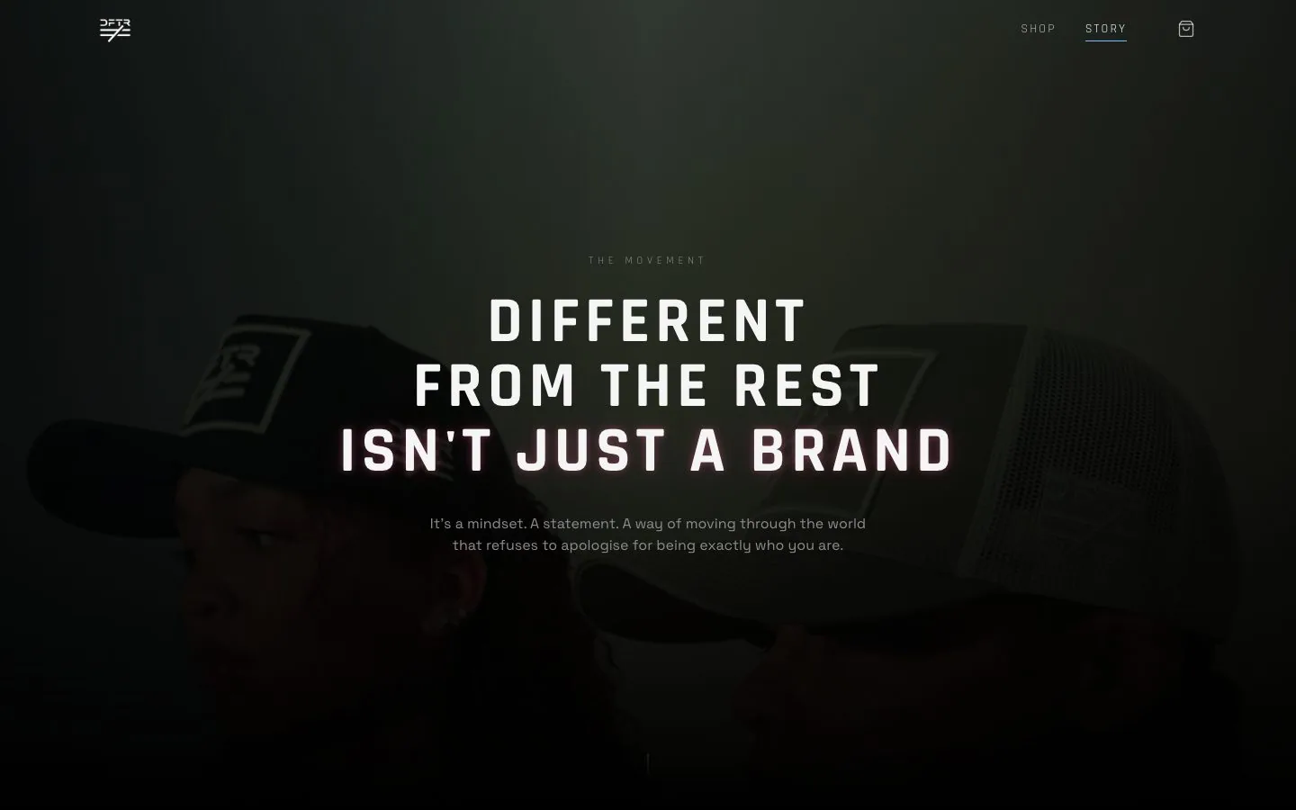 The story page, the movement behind the brand