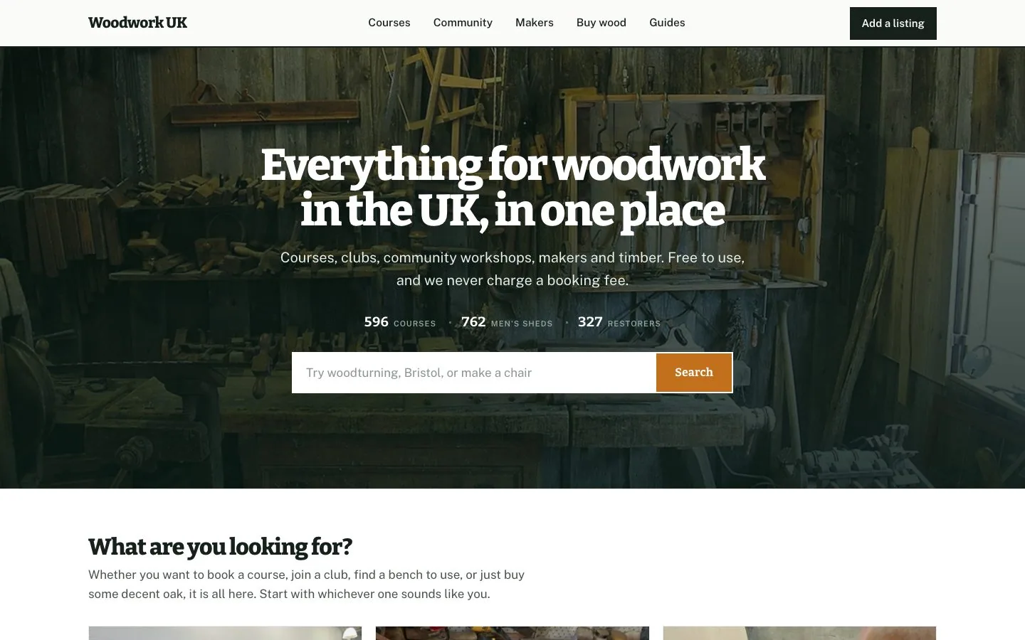 The Woodwork UK homepage: everything for woodwork in the UK, in one place